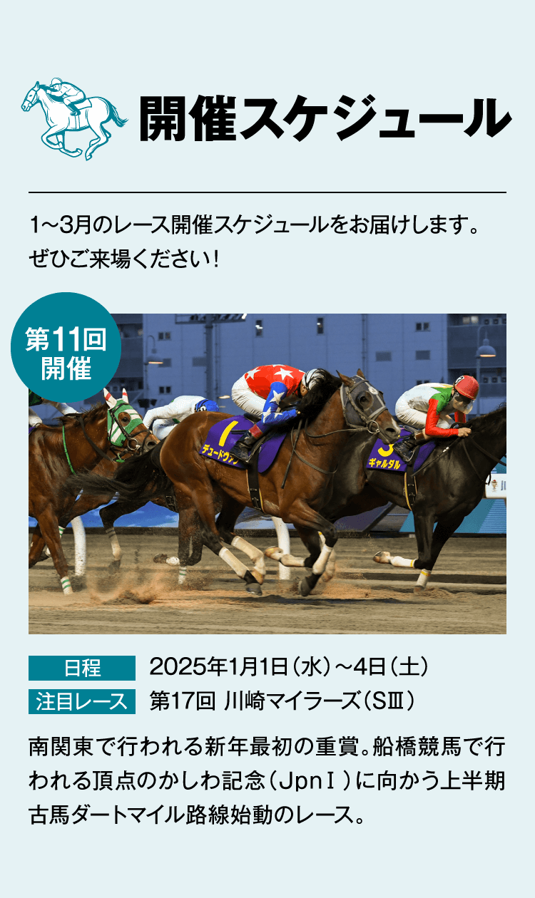 レース開催スケジュール