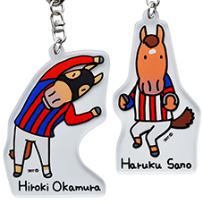  【おがわじゅり×川崎競馬コラボ】騎手イラストアクリルキーホルダー