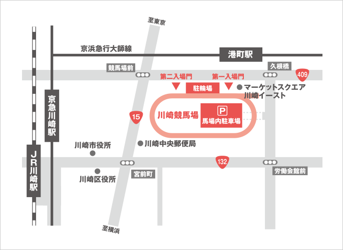 電車でのアクセス 川崎競馬 Kawasaki Keiba